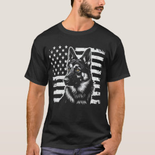 Camiseta Pastor Alemán Perro Estados Unidos Bandera Norteam