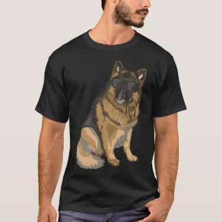 Camiseta Pastor Alemán Perro Gracioso Con Gafas De Sol