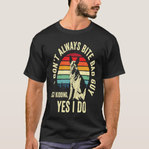 Camiseta Pastor Alemán Perro Policía K9 Aplicación de la Le