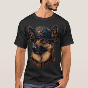 Camiseta Pastor Alemán Policía K9 Sombrero Pastor Alemán