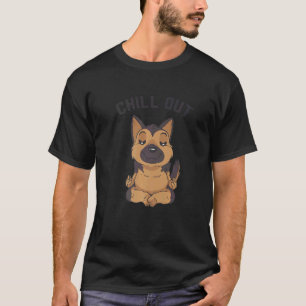 Camiseta Pastor Alemán Relajación Meditación Asiento de Lot