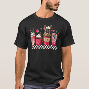 Camiseta Pastor Alemán San Valentín Café Corazón Mujeres