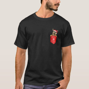 Camiseta Pastor alemán Santa en Pocket Christmas Tree Xma