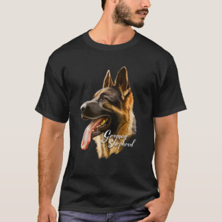 Camiseta Pastor alemán Sharp Perro T-Shirt Perros Tee Shirt