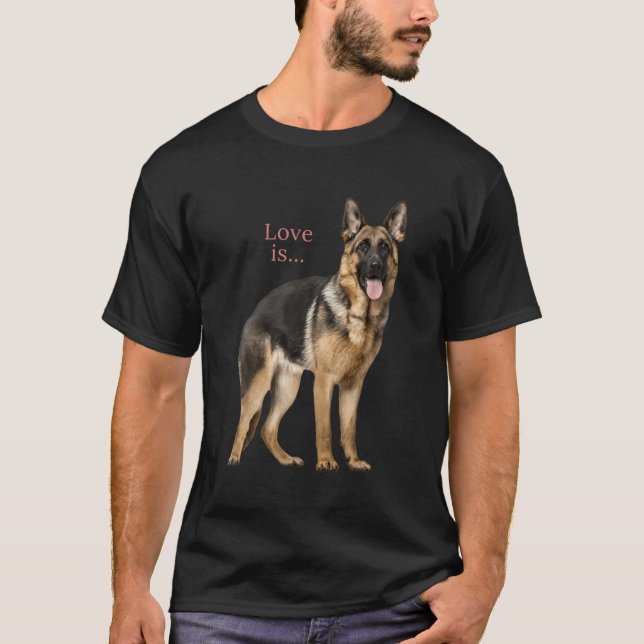 Camiseta Pastor alemán Shirt Shepard Dog Mom Dad Love Masco (Anverso)