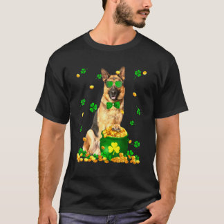 Camiseta Pastor alemán Stpatricks Day Dog Dad