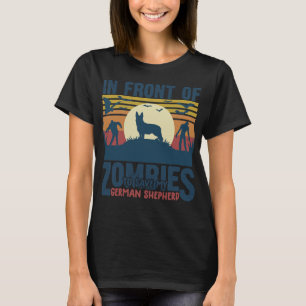 Camiseta Pastor Alemán Te Empuja Frente A Zombies Gsd D