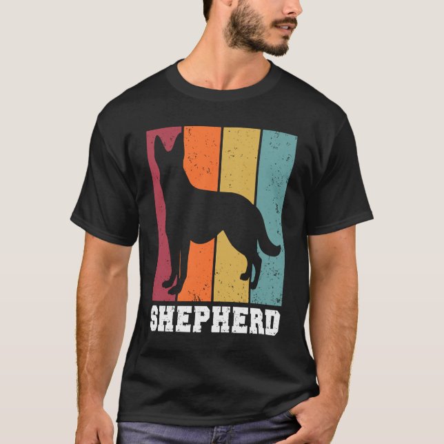 Camiseta Pastor alemán Vintage  2 (Anverso)