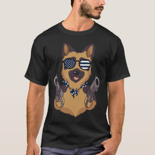 Camiseta Pastor americano alemán perro militar K9 policía O