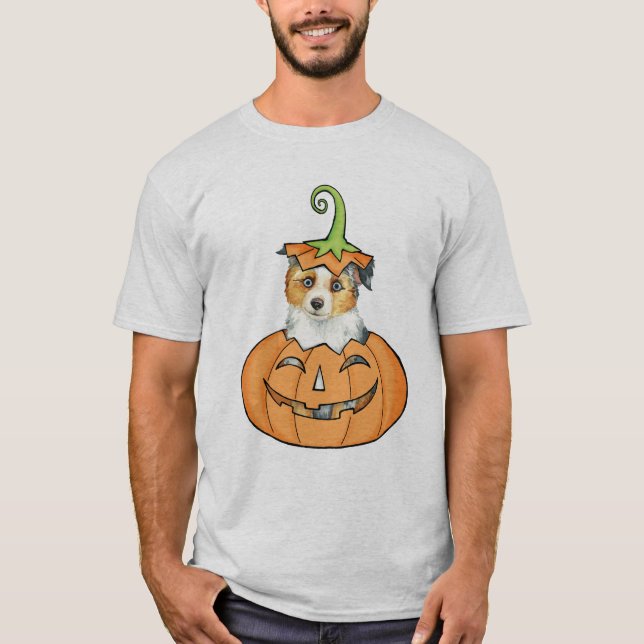 Camiseta Pastor Americano en miniatura de Halloween (Anverso)