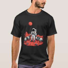 Camiseta Pastor astronauta en Marte - Aventura de granja có