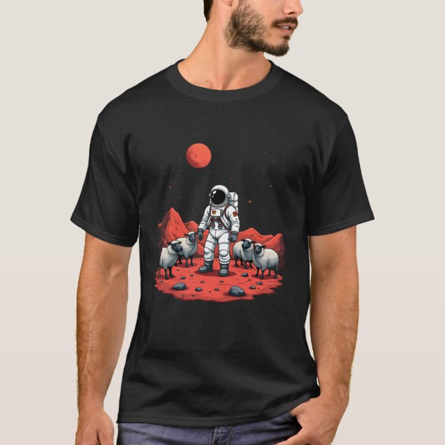 Camiseta Pastor astronauta en Marte - Aventura de granja có (Anverso)