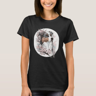 Camiseta Pastor Australiano Aburrido Cerezo Blossom Perro J