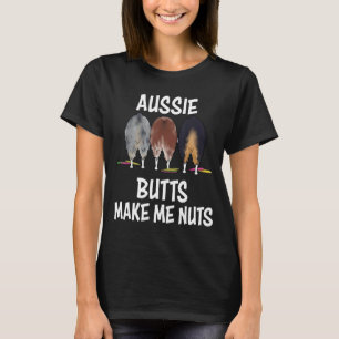 Camiseta Pastor australiano aussie Butts me hace notar