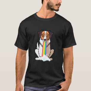 Camiseta Pastor Australiano Aussie Perro En Arcoiris