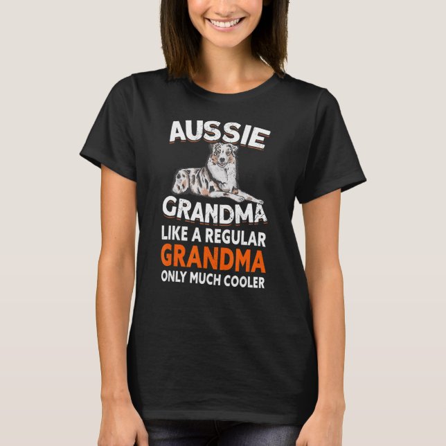 Camiseta Pastor Australiano Australiano de Aussie Grandma 4 (Anverso)