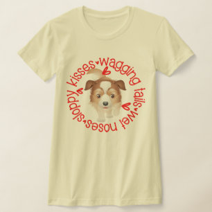 Camiseta Pastor australiano, besos descuidados B&C