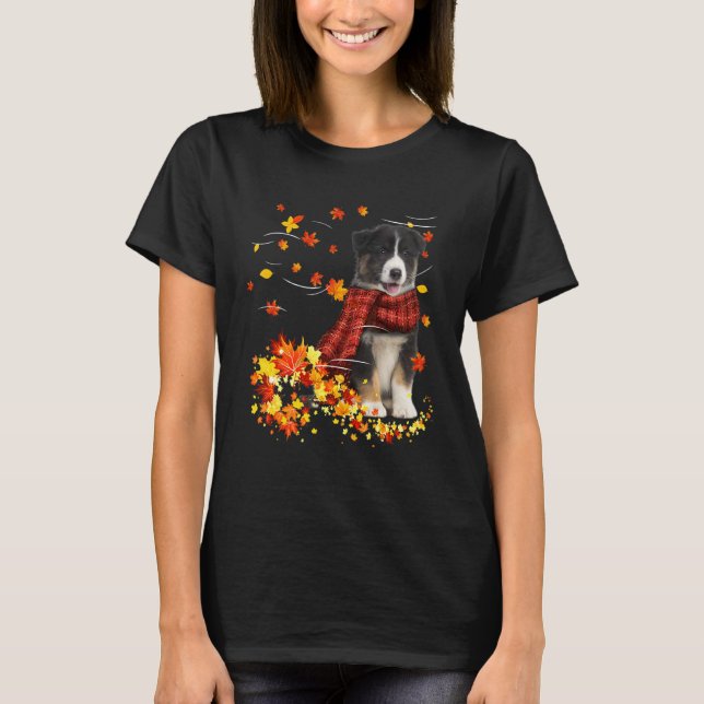 Camiseta Pastor Australiano Cae Carne Roja Perro de hoja ot (Anverso)
