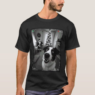 Camiseta Pastor Australiano Captura a Santa en Cámara Navid