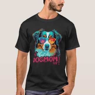 Camiseta Pastor australiano con gafas de corazón mejor dogm