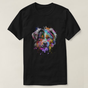 Camiseta Pastor Australiano de Arte Splash