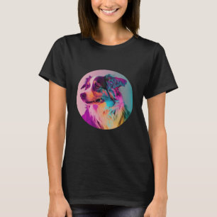 Camiseta Pastor Australiano de Ochenta con Aest