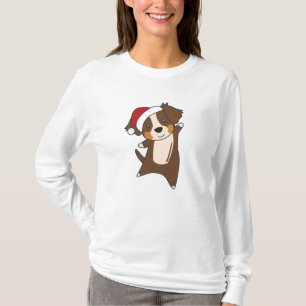 Camiseta Pastor australiano Feliz Invierno de Navidad