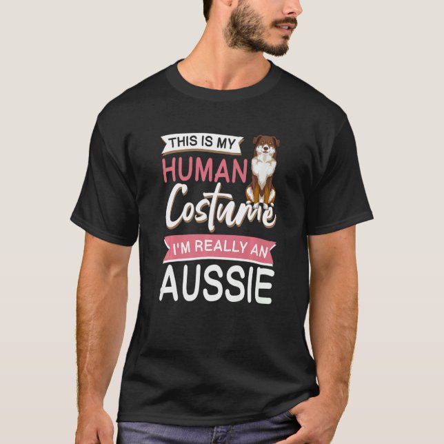 Camiseta Pastor Australiano Halloween Dog Aussie (Anverso)