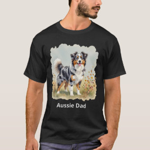 Camiseta Pastor Australiano Merle Cola Larga Padre Aussie