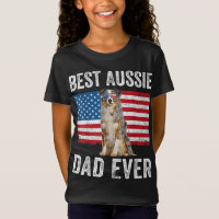 Pastor Australiano Papá Bandera Americana Perro Am