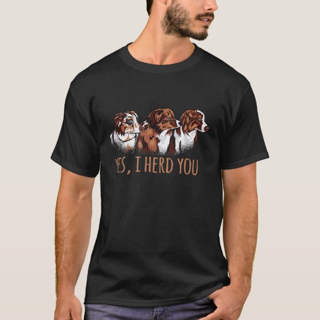 Camiseta Pastor Australiano Pastor Perro Aussie Mamá Sí H (Anverso)