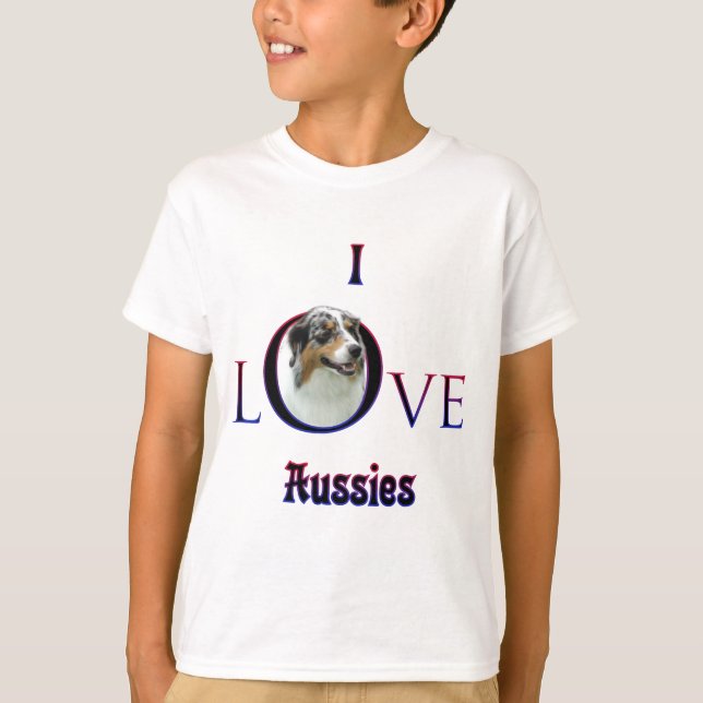 Camiseta Pastor australiano que amo (Anverso)