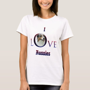 Camiseta Pastor australiano que amo