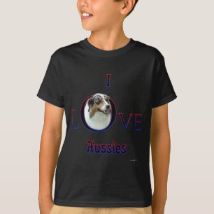 Camiseta Pastor australiano que amo