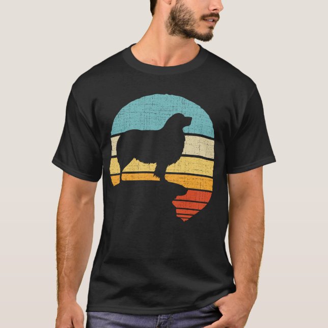 Camiseta Pastor Australiano Retro 70 Dueño de Perro Ausí (Anverso)