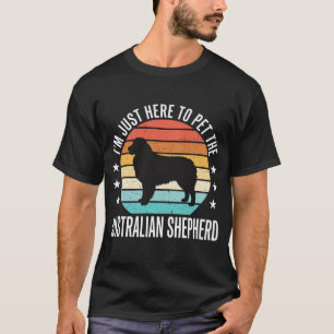 Camiseta Pastor Australiano Retro acariciando perro atardec