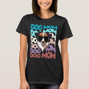 Camiseta Pastor Australiano Retro Vintage Aussie Dog Mom S