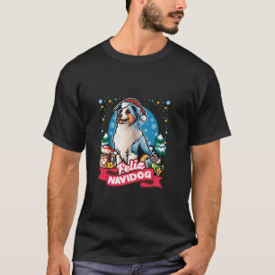 Camiseta Pastor australiano Santa Claus Coffee Mug Merry C