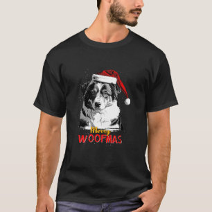 Camiseta Pastor australiano Santa Claus Gorra Merry Christm