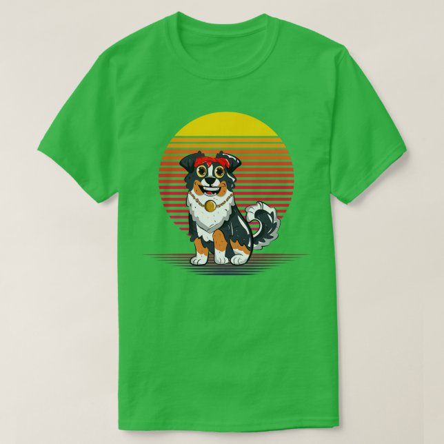 Camiseta Pastor australiano Vapor (Diseño del anverso)