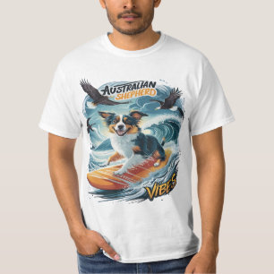 Camiseta Pastor australiano viajando en Escudo