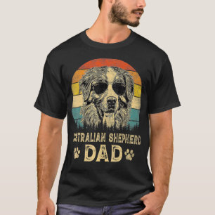 Camiseta Pastor Australiano Vintage Papá Perro Ama A Los Pa