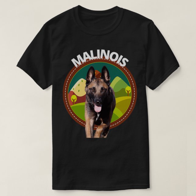 Camiseta pastor belga malinois (Diseño del anverso)