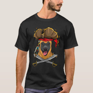 Camiseta Pastor Belga Malinois Pirata Niños Perro Pirata Ca