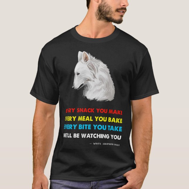Camiseta Pastor Blanco Alemán (Anverso)