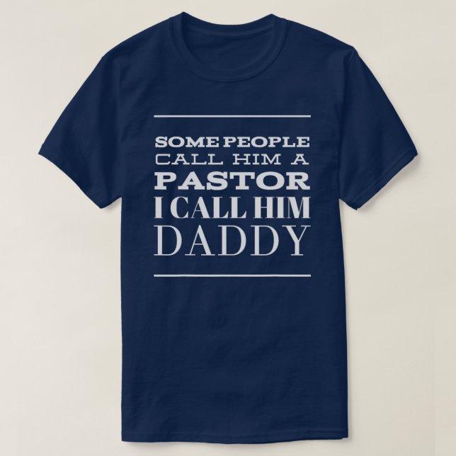 Camiseta Pastor Church Apreciación Padres Día Cristiano (Diseño del anverso)