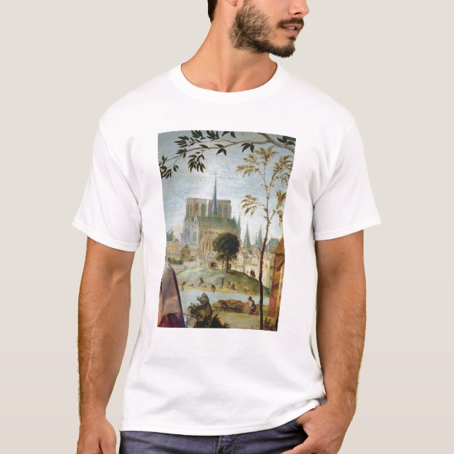 Camiseta Pastor con multitud y los bañistas (Anverso)