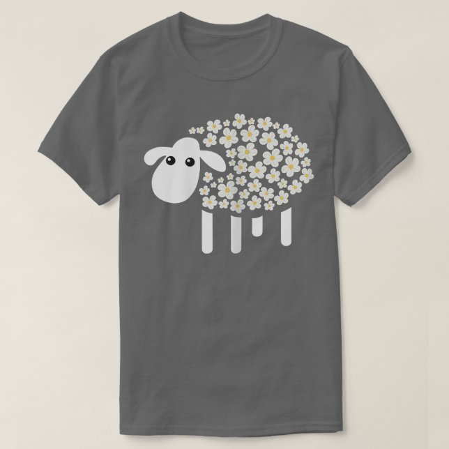 Camiseta Pastor Daisy Kawaii Flores Granja (Diseño del anverso)