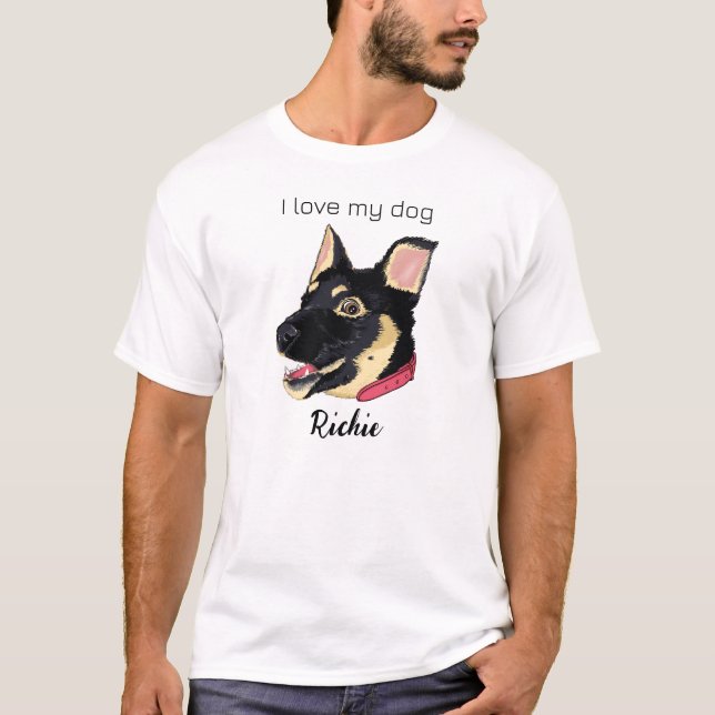 Camiseta Pastor de cachorro alemán Lover (Anverso)