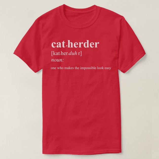 Camiseta pastor de gatos (Diseño del anverso)